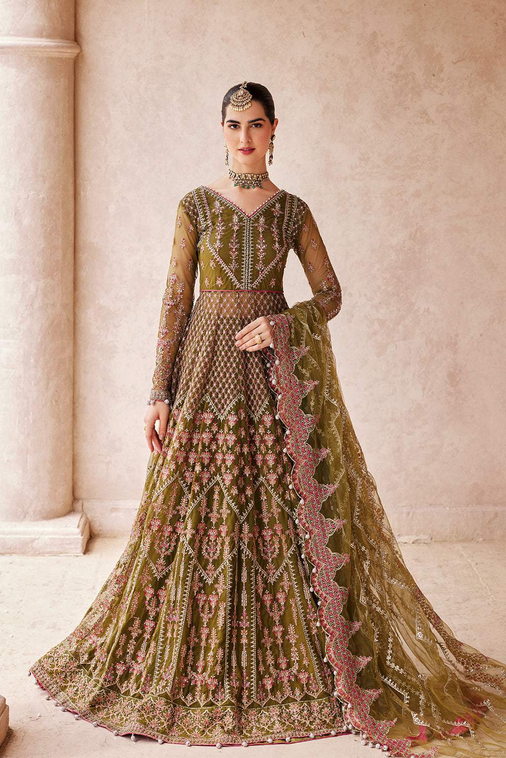Mirha By Emaan Adeel Embroidered Net 3 Piece Suit Mh 207