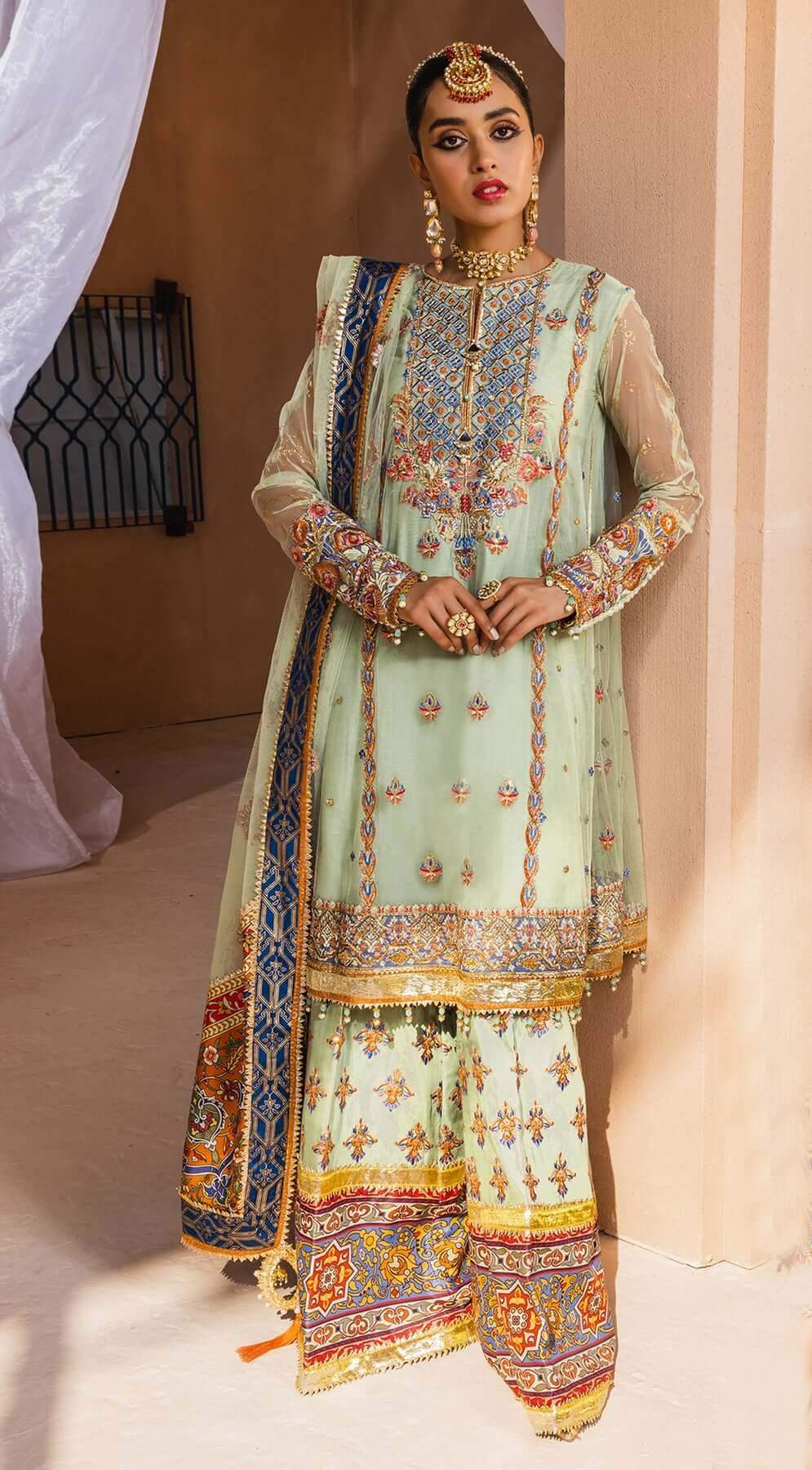 Dhanak By Anaya X The House Of Kamair Rokni 3pc Net Suit Am22 08 Maham