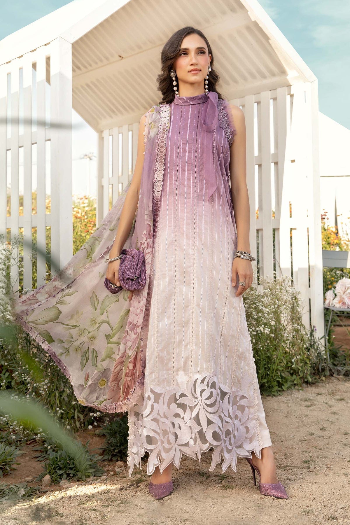 Maria B Mprints Embroidered Lawn Unstitched 3pc Suit Mpt 2506 B