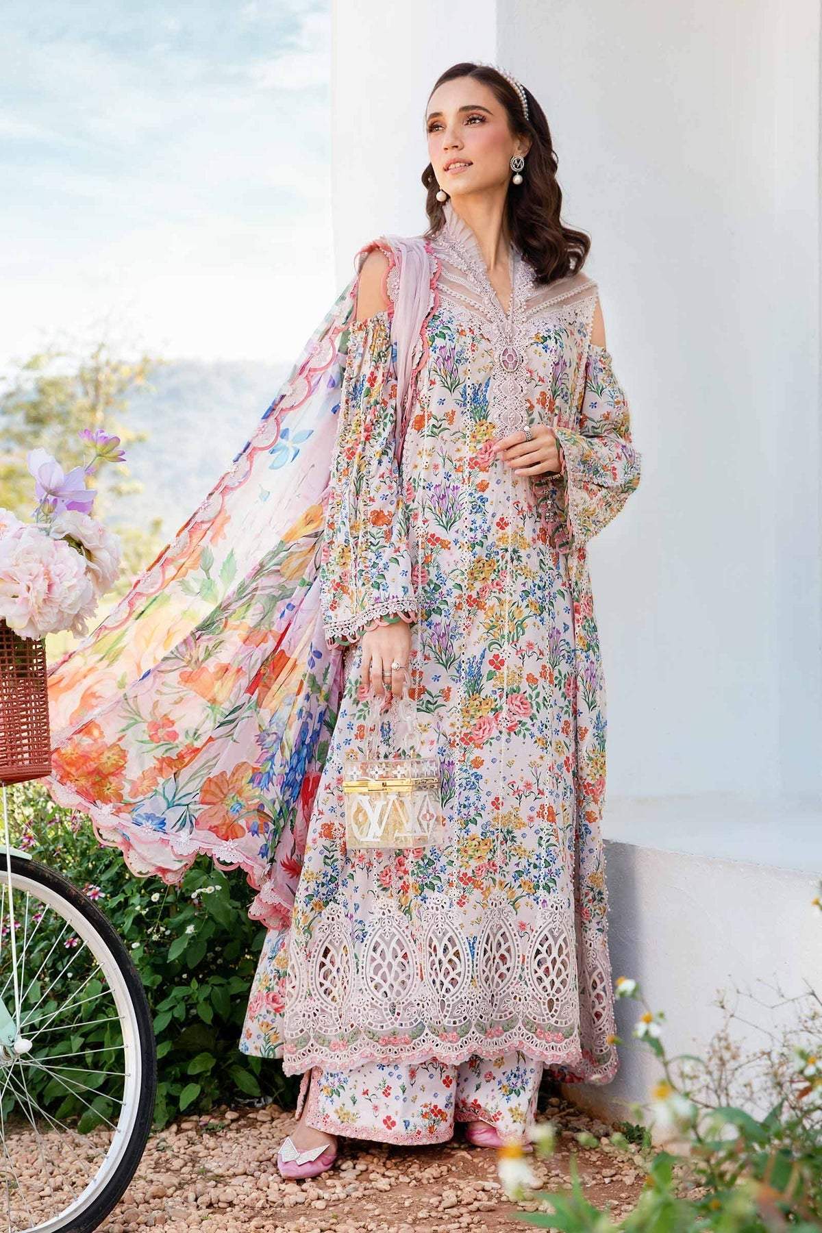 Maria B Mprints Embroidered Lawn Unstitched 3pc Suit Mpt 2507 A