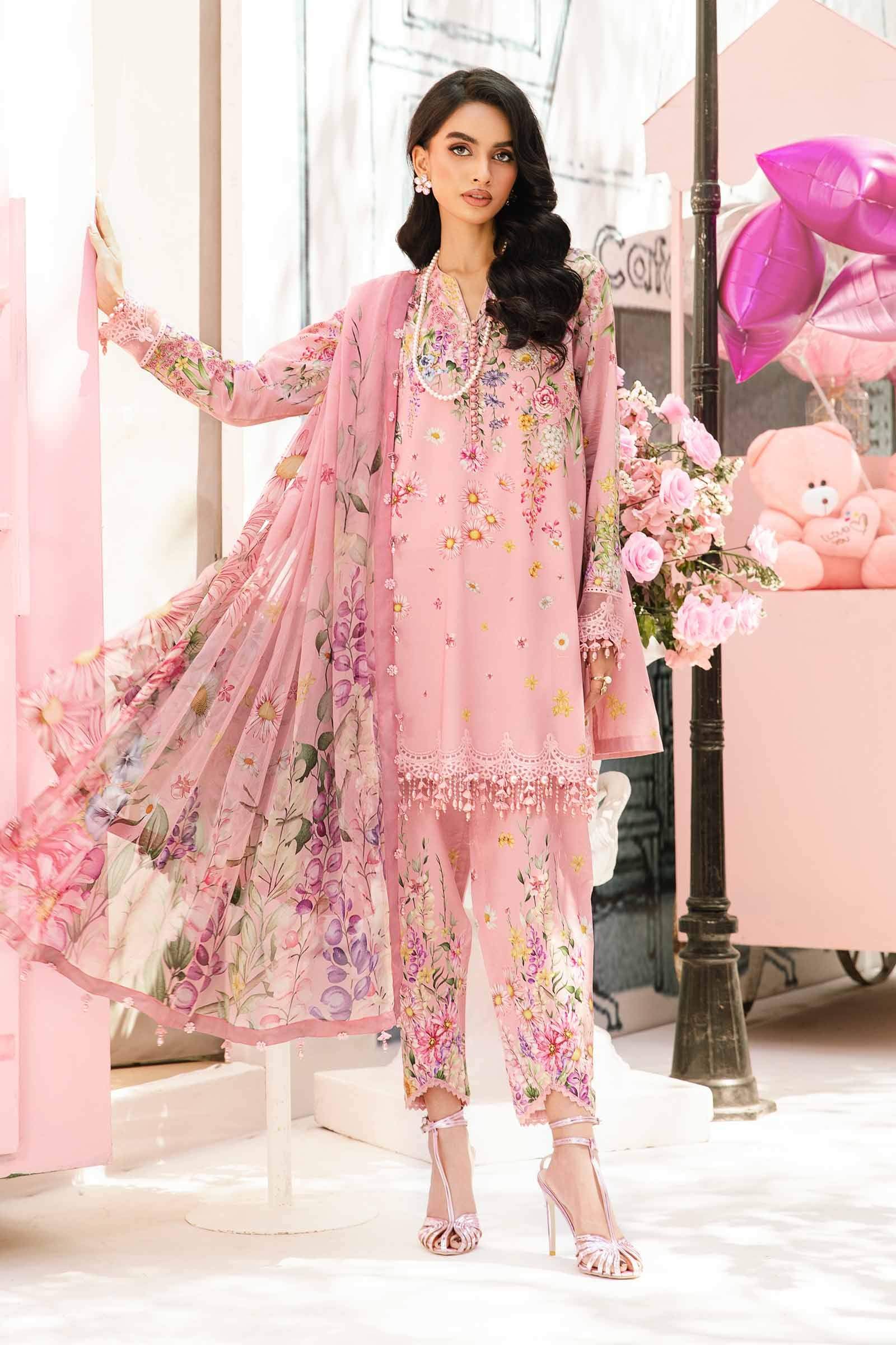 Maria B Mprints Embroidered Lawn Unstitched 3pc Suit Mpt 2603 B