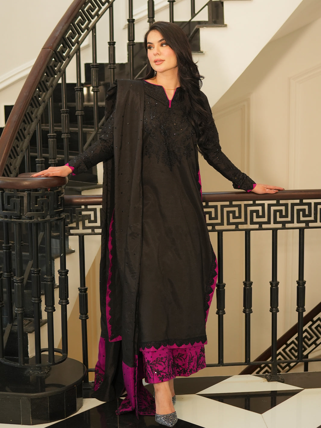 Faiza Faisal Mayal Festive Pret Embroidered Raw Silk 3pc Suit Rania