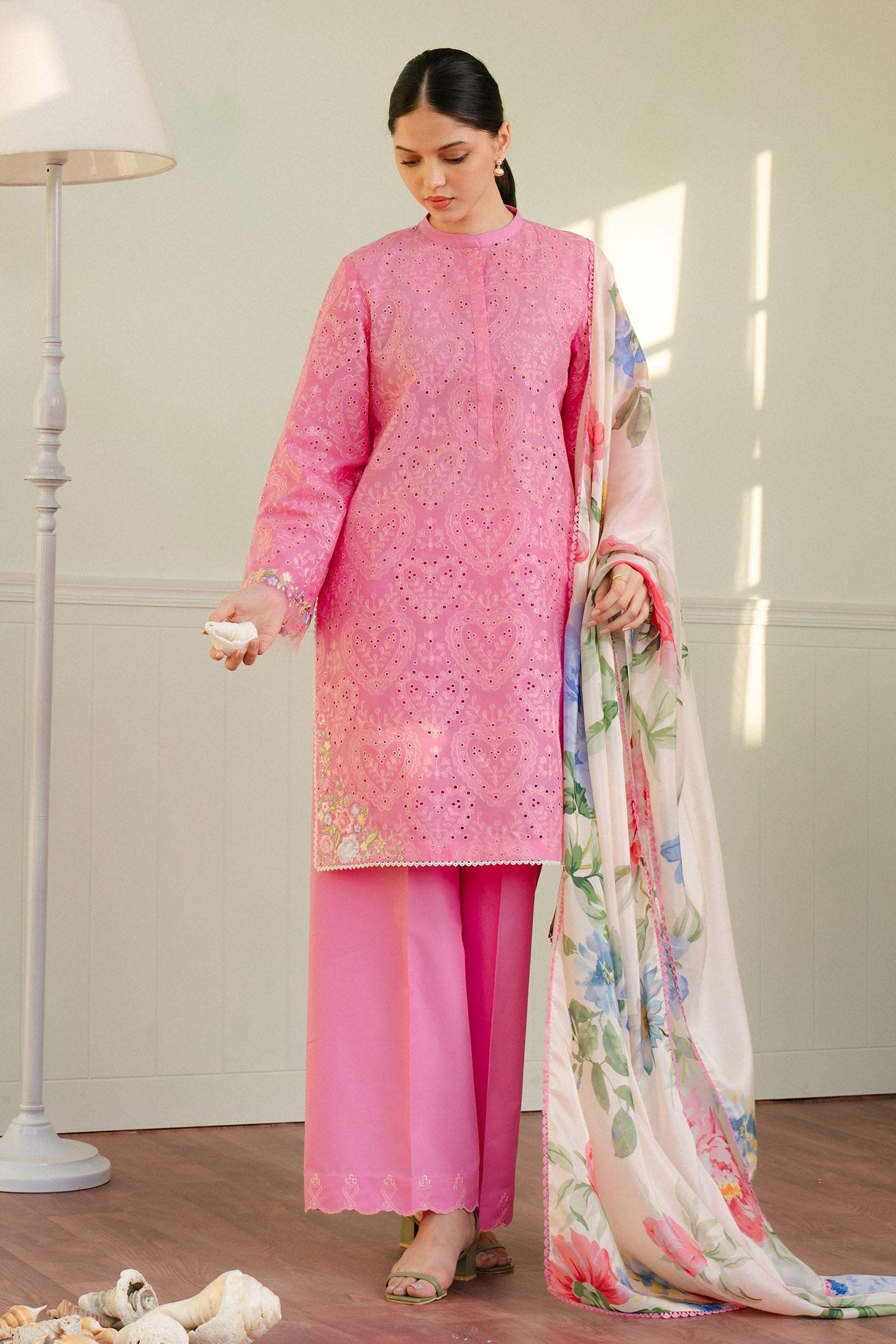 Coco By Zara Shahjahan Embroidered Lawn Unstitched 3pc Suit D 03a Tina