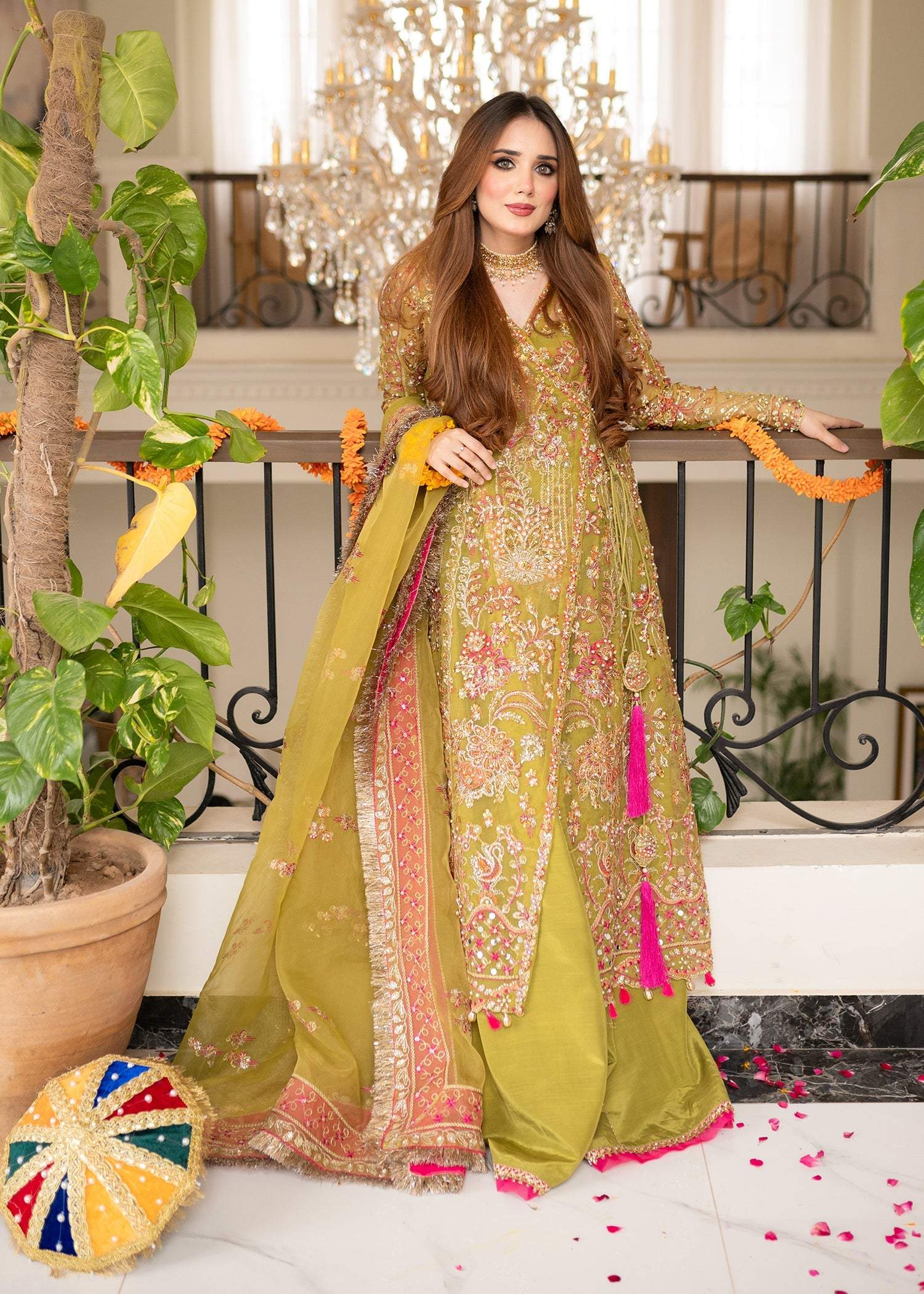 Maria Osama Khan Mystara Embroidered Organza Unstitched 3pc Suit Noir