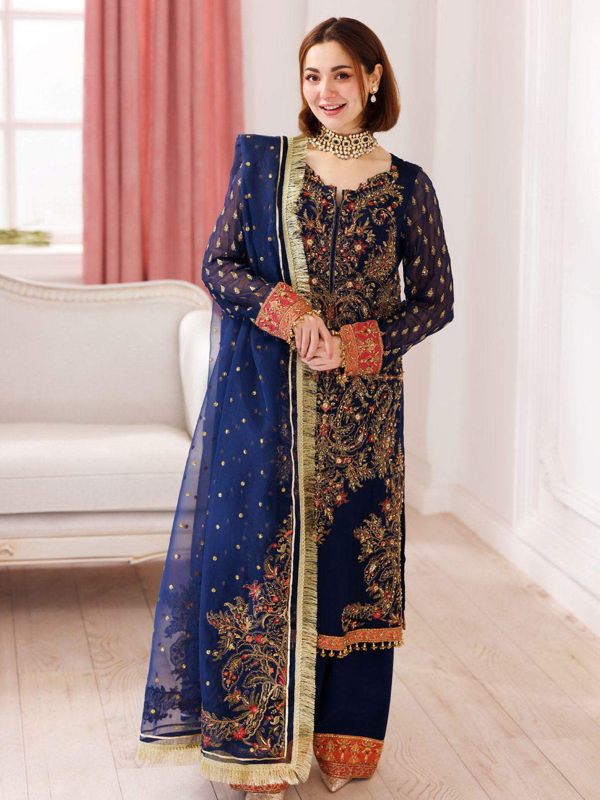 Charizma Dastan E Jashan Luxury Chiffon Unstitched 3pc Suit Dj5 07